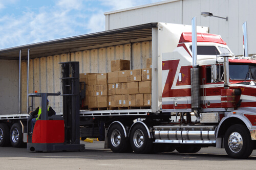 Semi-Truck Loading Custom Forged Flagnes