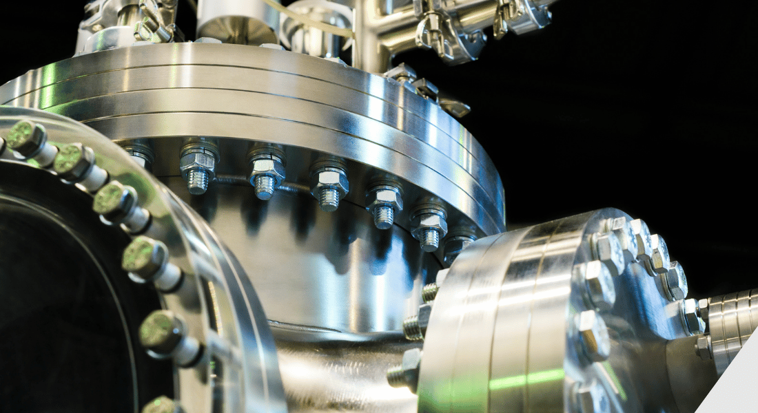 close up of flanges